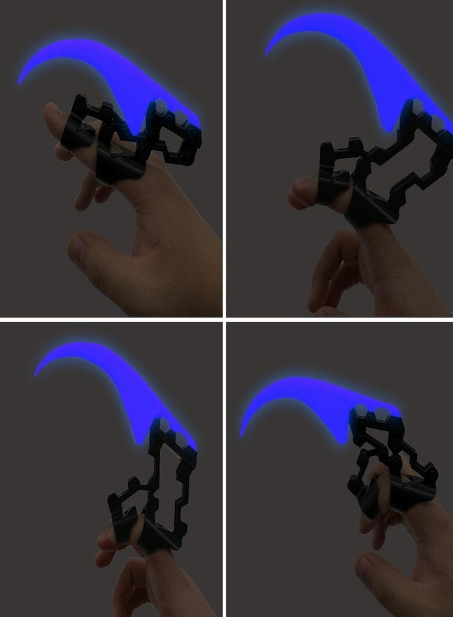enttgo 3D Printed Halloween Claw Decoration, Five-Finger Mobile Toy, Suitable for Halloween Parties, Cosplay Equipment (Glow at Night - Blue) - Image 4